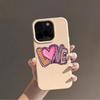 Minimal Litchi Grain Love Typography Art Phone Case For iPhone 17 16 15 14 13 12 11 Pro Max Plus 17 Air XS X XR Soft Cover