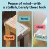 4-Pack Anti Collision Corner Strips, Windows, Tables, Edge Wrapping, Safety Anti Collision Silicone Soft Right Angle Stickers
