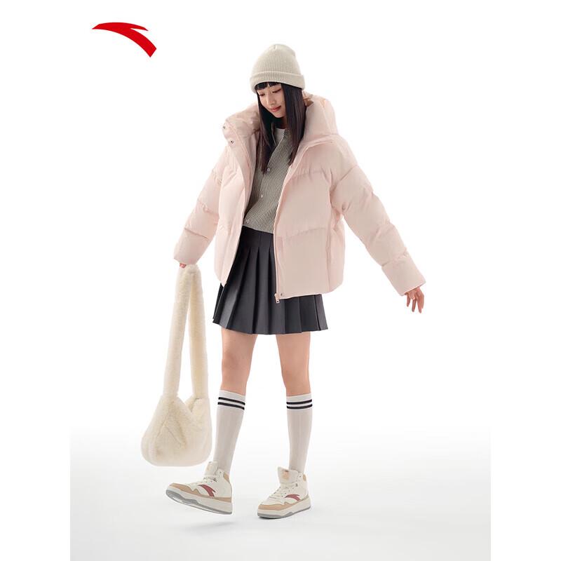 Anta Women's Water-Repellent Hooded Puffer Down Jacket