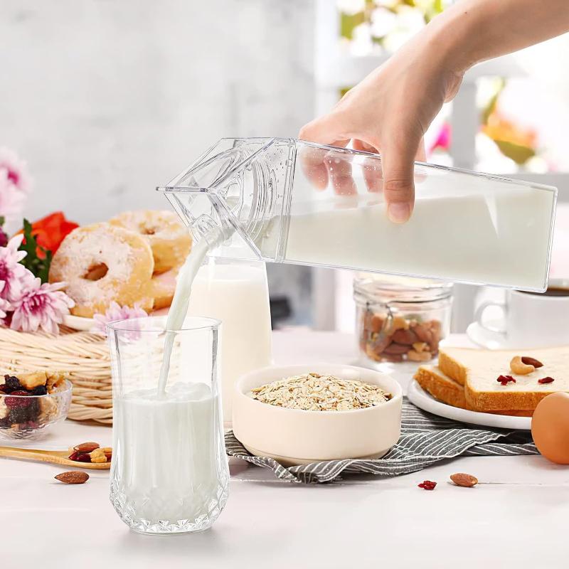 750Ml Transparent Milk Bottle Water Box Square Milk Coffee Juice Tea Cup Transparent Milk Storage For Outdoor Sports Camping Gym