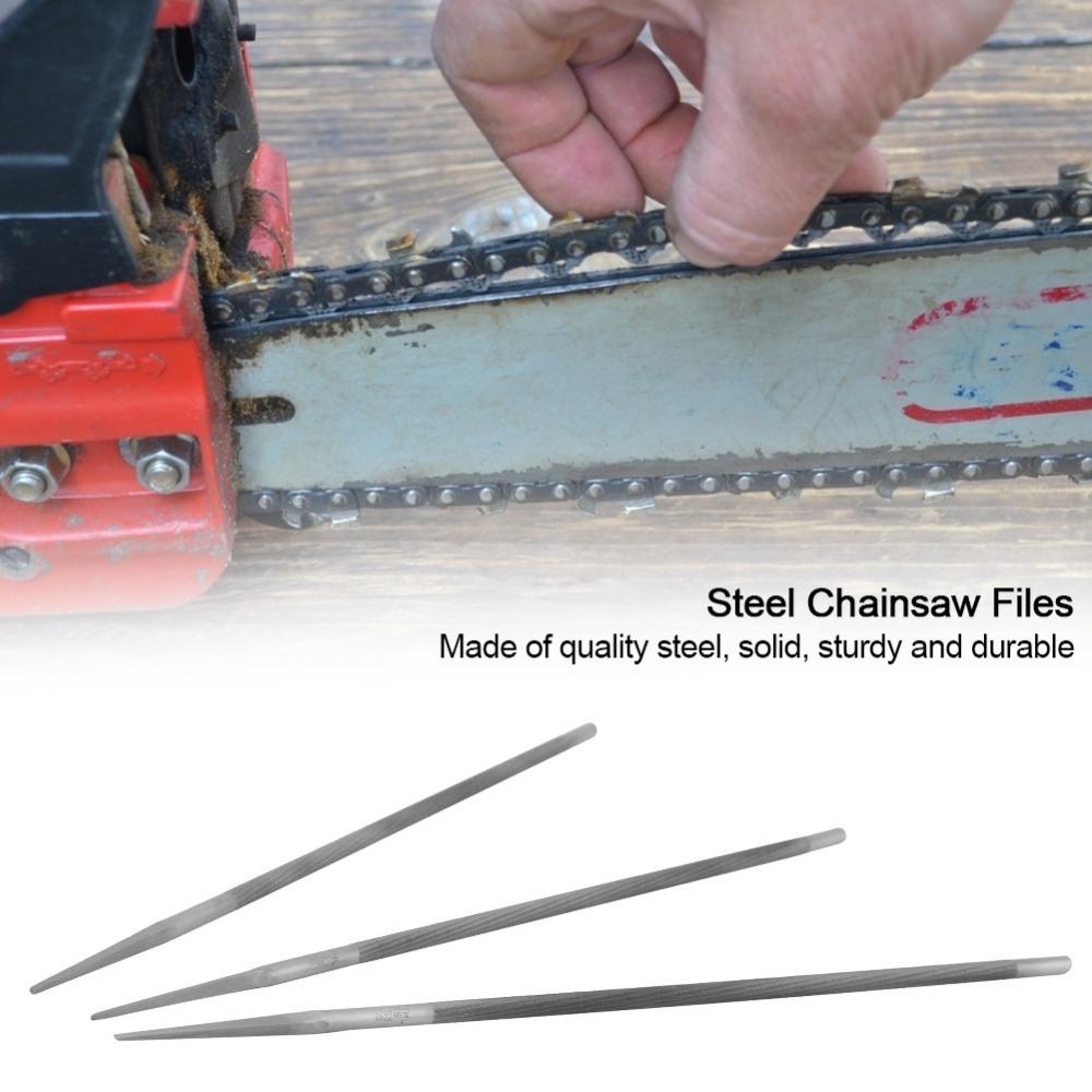 4PCS Steel Chainsaw Sharpener File Universal File Sharpener Set Durable Chainsaw Maintenance Tool