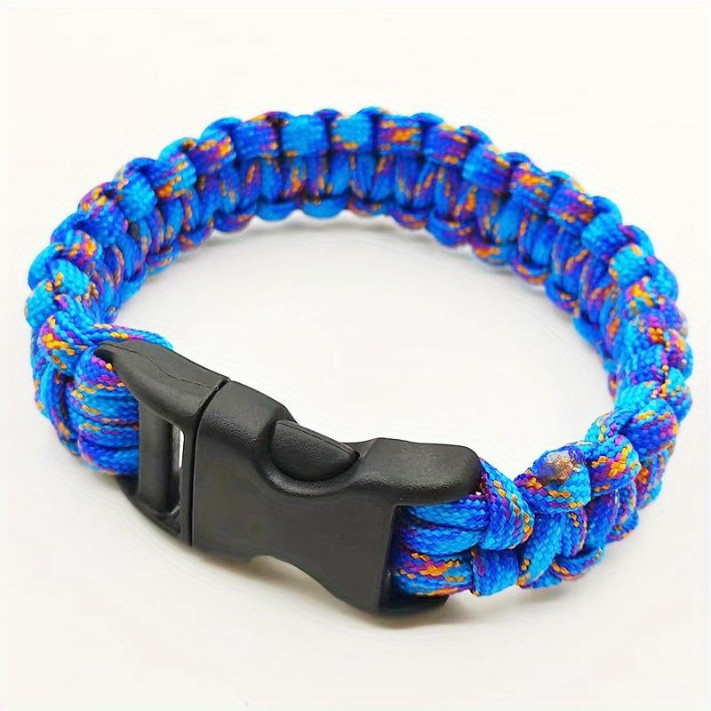 1pc Seven-core Umbrella Rope Bracelet, Creative Color Braided, Plastic Mosaic Material, Weave Main Material, Simple Style