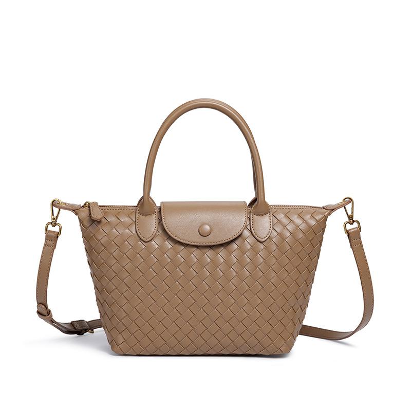 New Woven Dumpling Bag Hand-woven Bag Large-capacity Commuting Versatile Portable Messenger Bag