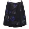 Prada Made In Italy Floral Midi Length Wrap Skirt 38 Black Women Used