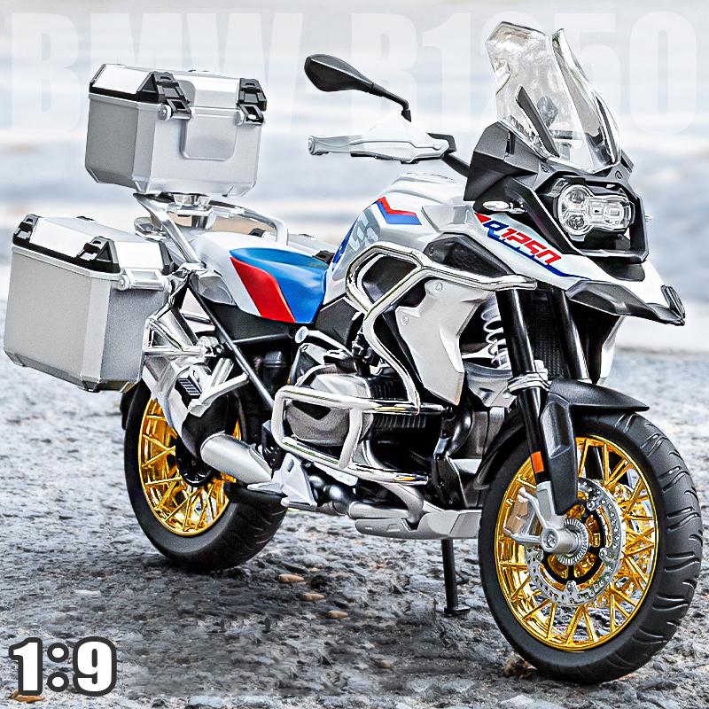 1/9 R1250 GS ADV Legierung Rennmotorrad Diecasts Straßen-Sportmotorrad Modell Simulation Mit Lichtsammlung Kinderspielzeug Geschenk