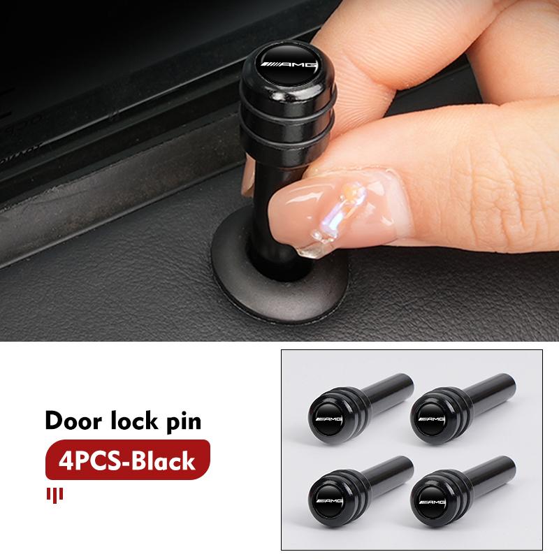 Universal Car Door Lock Knob Pull Pins Aluminum Alloy Security For Mercedes Benz AMG A B C E S G Class W201 W210 W108 W205 W203