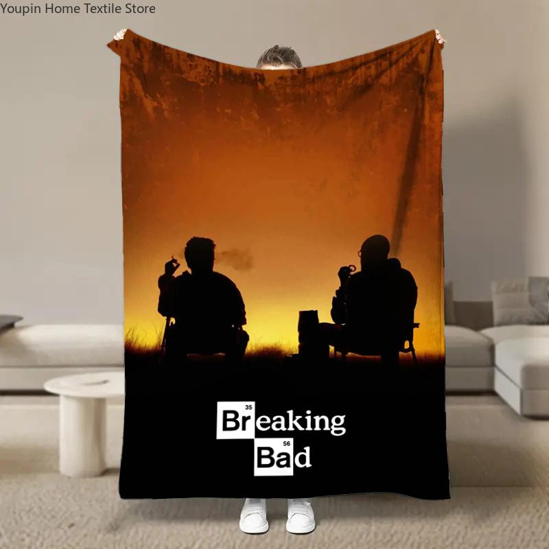 8 Size Breaking-Bad TV Show Series Flannel Blanket Home Sofa Lunch Break Blankets Children Student Blankets Nap Cover Kid Gift