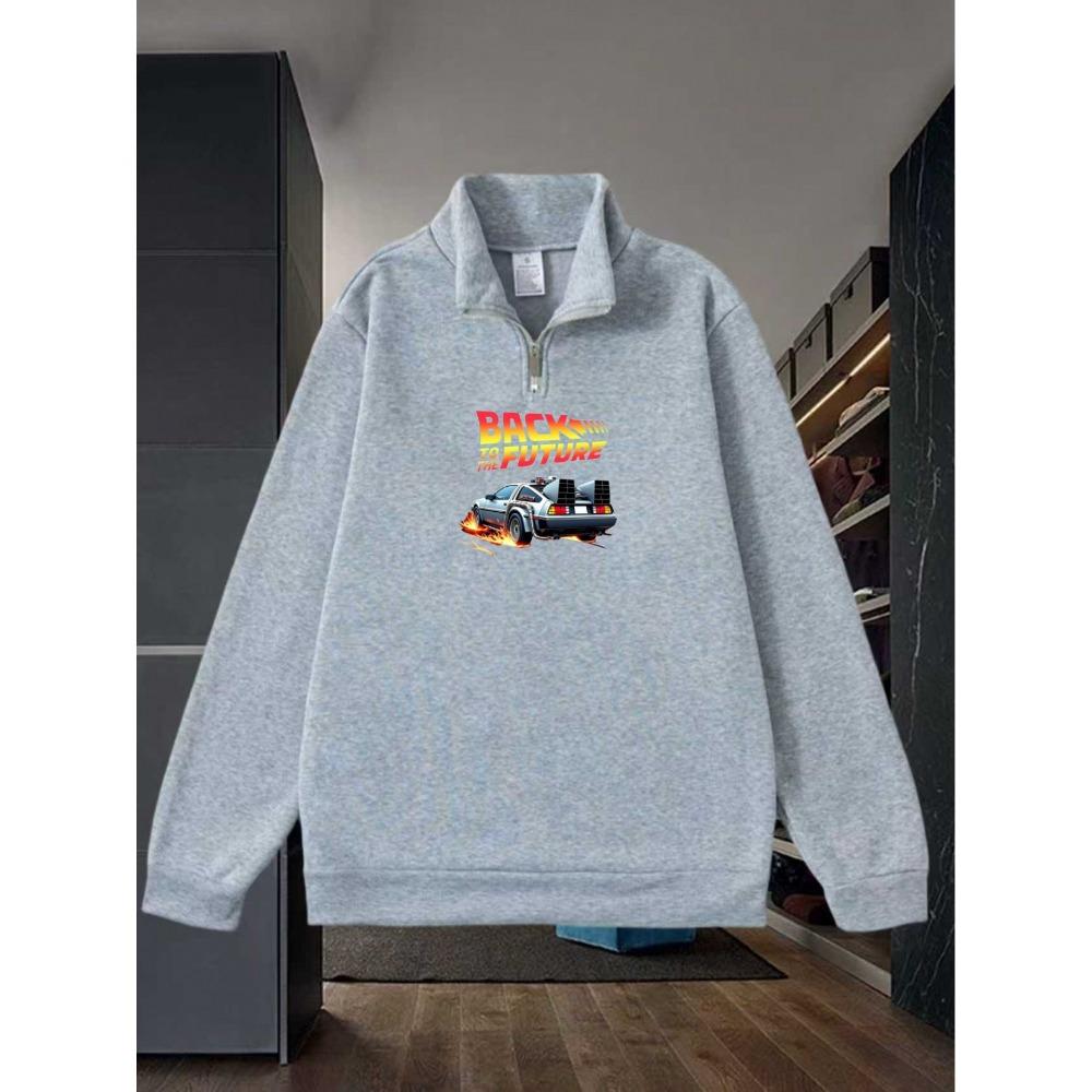 

Men s Casual Sportswear, Half Height Zipper, Fashionable Brand Spring and Autumn Pullover, Warm Top XXL