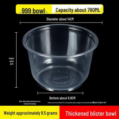 Thickened Disposable Round Plastic Soup Bowl