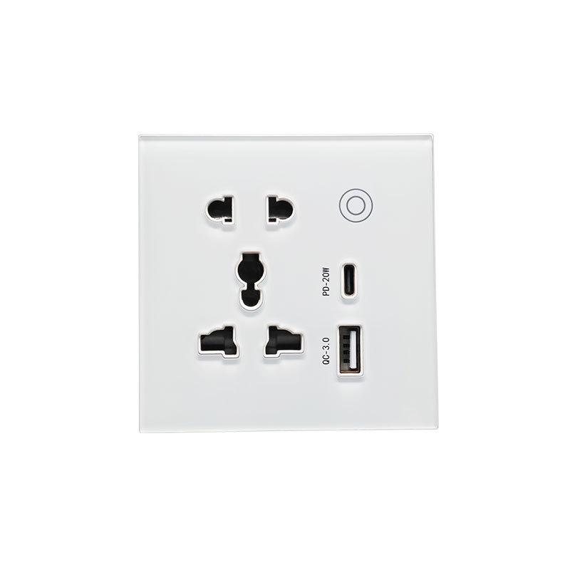WiFi/ZigBee Smart Socket with Voice Control, Remote Timing, Type-C & USB Fast Charging - New Model