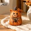 Farm Themed Home Accessories Rustic Farmhouse Felt Animal Ornaments, Cute Cow/Pumpkin/Rooster Figurines, Decorative Handmade Animals Kitchen