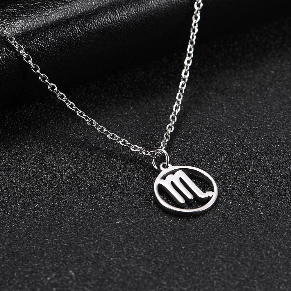 Cazador Zodiac Pendant Necklace for Women 12 Constellation Aries Pisces Gemini Chocher Stainless Steel Jewelry Gold Color Gifts