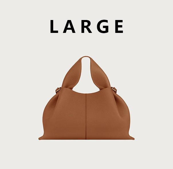 Pol Cloud Genuine Leather Luxury Retro French-Style Dumpling Handbag