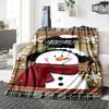 Snowman Plaid Design Home Customize Your Name Blankets Soft Cozy And Lightweight For Yearround Use Perfect For Picnics Sofa Relaxation Office Warmth