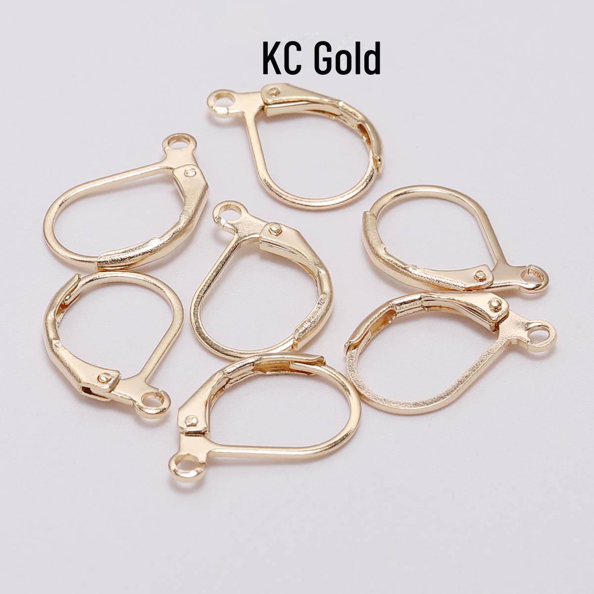 

Весенняя французская D-образная клипса-крючок для ушей для самодельных украшений - модная и простая 15*10mm [20 pcs/pack/7g]