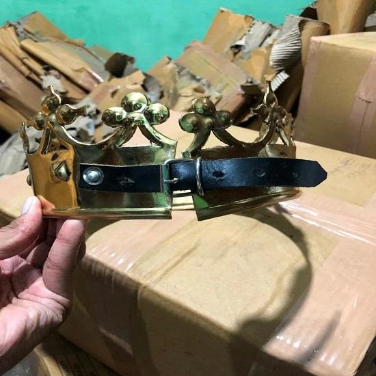 Królewska średniowieczna korona rękodzieła, korona zbroi, korona króla, korona królowej Najlepsze na prezent