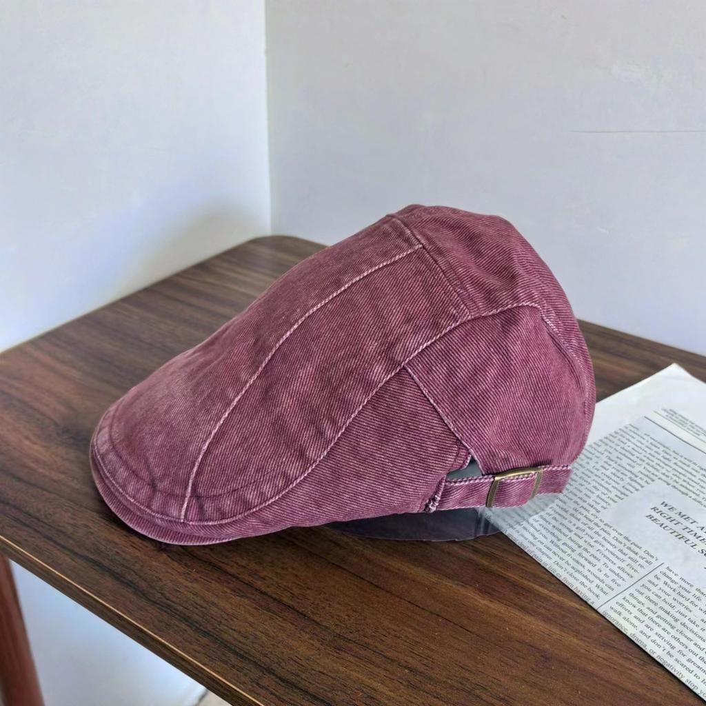 Big head circumference, small face, washed cotton, forward-looking granny hat, men's and women's k-style casual reverse wearing beilei trendy