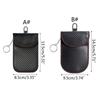 Protector Bag for Car for Key Fob Leather Car for Key Signal Blocking Pouch for Case for Car Security Anti-Theft Black R