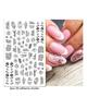 Autocollants 3D pour Nail Art, lignes ondulées abstraites colorées, décalcomanies à fleurs et feuilles florales, décoration d'ongles