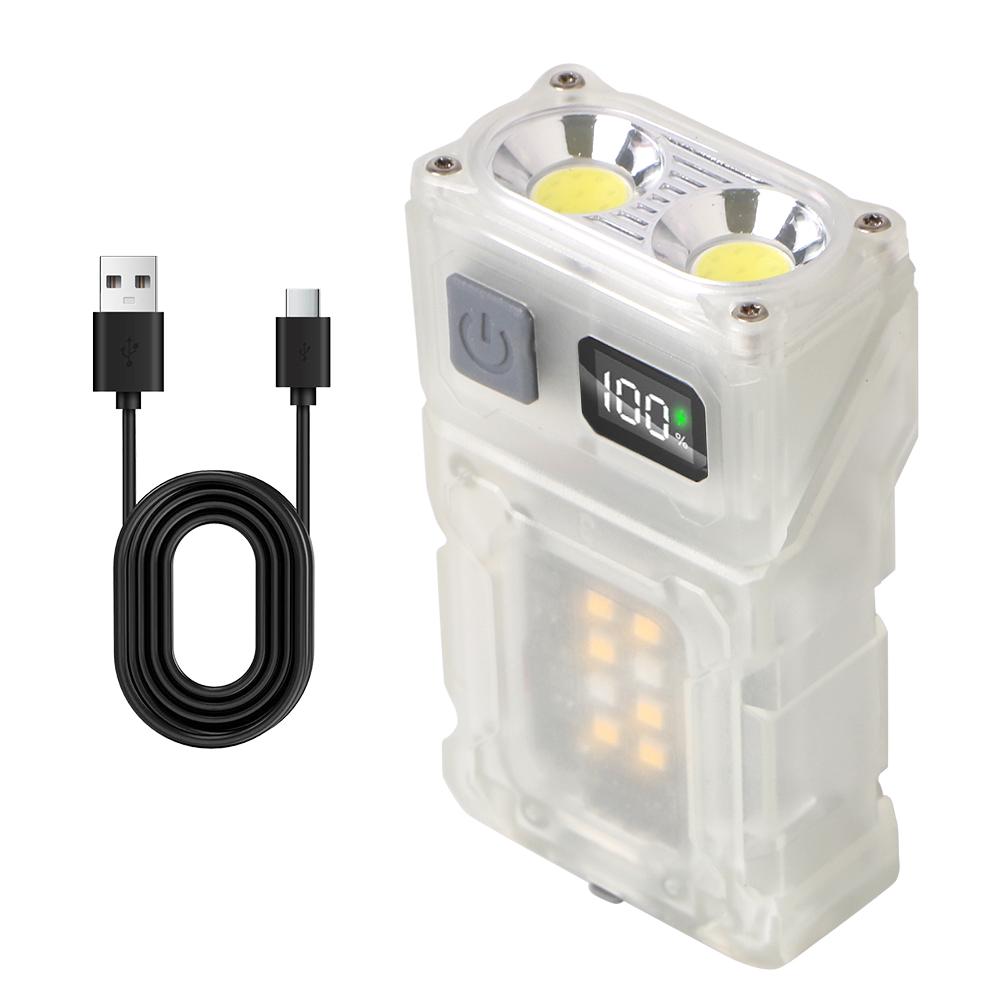 Hiking Camping Working USB Rechargeable Portable Adjustable Angle Flashlight Side Lamp Emergency Light Multifunctional