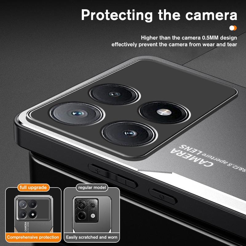 Hafif Zırh Matel Zırh Darbeye Dayanıklı Kılıf Xiaomi PocoF6 Poco F6 Pro Poko Küçük F 6 F6Pro Kılıf TPU Yumuşak Çerçeve Korumalı Fundas