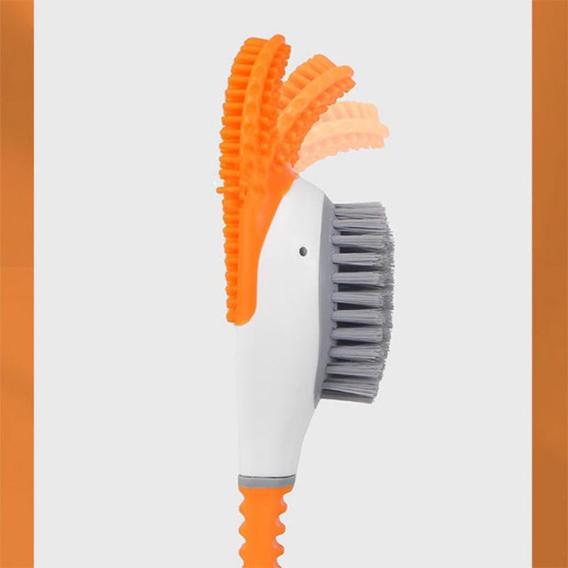Creative Duck Shape Floor-to-ceiling Toilet Brush Set Silicone Brush Soft Brush To Clean The Toilet Floor