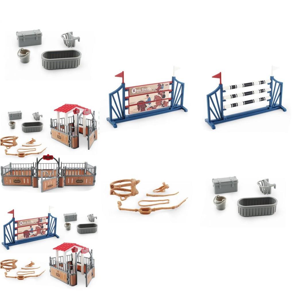 Detailed Static Model Accessories For Farm Scene Including Saddle Barn And Fence Decor