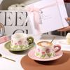 Elegant Tulip Ceramic Coffee Cup & Saucer Set