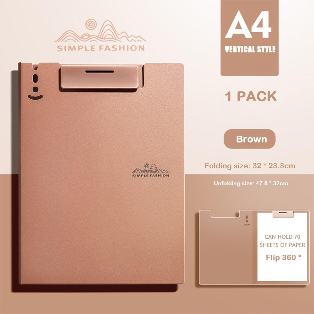 with Metal clip A4 File Folder Dual-use Writing Pad Fashion Test Paper Storage Organizer  Office