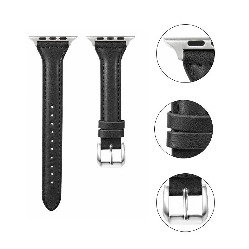 Slim Girl Strap For Apple Watch S10 42mm 46mm 9 8 7 41/45mm PU Leather Band 38/42mm For iwatch Bracelet SE 40 44mm 6 5 4 3 49mm