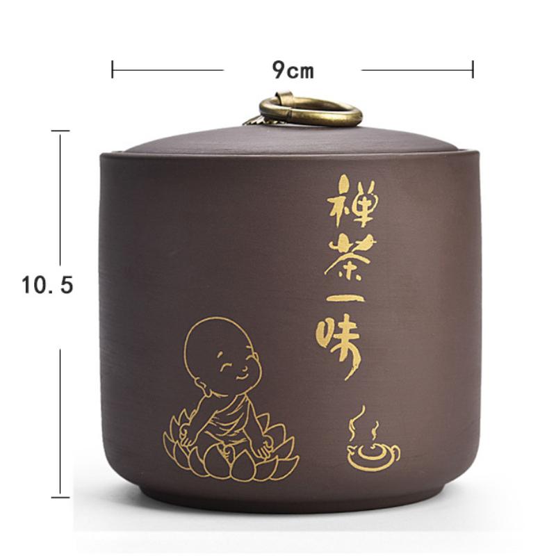 Purple Clay Tea Caddies Pu'er Tea Tin Household Sealed Jar Kitchen Dried Fruit Food Moisture-proof Storage Cans Tea Storage Tank