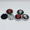 4pcs 65mm (48mm I.D) Car Wheel Center Caps With Skull Logo Badge Accessories for Porsche Wheels Hub Lid Rim Hubcap Cover Replace