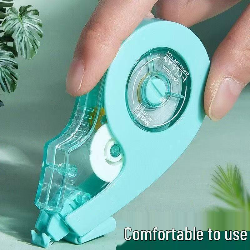 Morning.Light Correction Tape 77101: 12m White Tape with Comfortable Grip - Fresh and Cute Design for Students