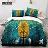 Oil Painting Duvet Cover  Art  Microfiber Landscape Romantic Comforter Cover Bedding for Kids Teen Adults Bedrooms  Decorated Three Piece Set