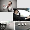 Mini Car Digital Clock Auto Thermometer Hygrometer Anti-slip Base Stable Automotive Accessory for Bumpy Road Driving