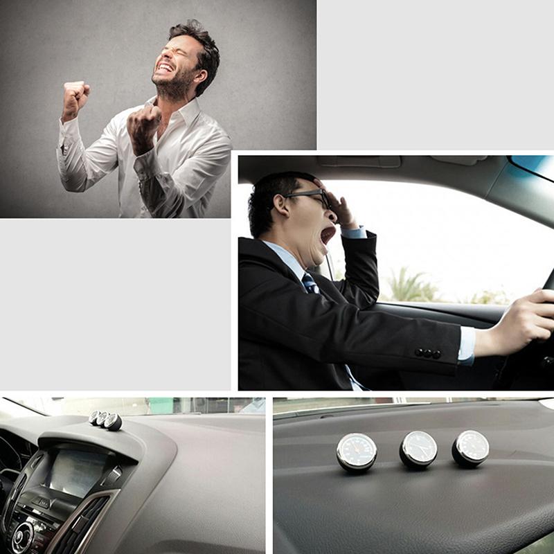 Mini Car Digital Clock Auto Thermometer Hygrometer Anti-slip Base Stable Automotive Accessory for Bumpy Road Driving