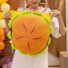 Hamburger Backpack with Adjustable Straps Realistic 3D Design Large Capacity Spacious Compartments Cheeseburger Backpack Storage Pouch
