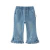 DAVE&BELLA Girls' Ruffle Trim Flare Denim Jeans