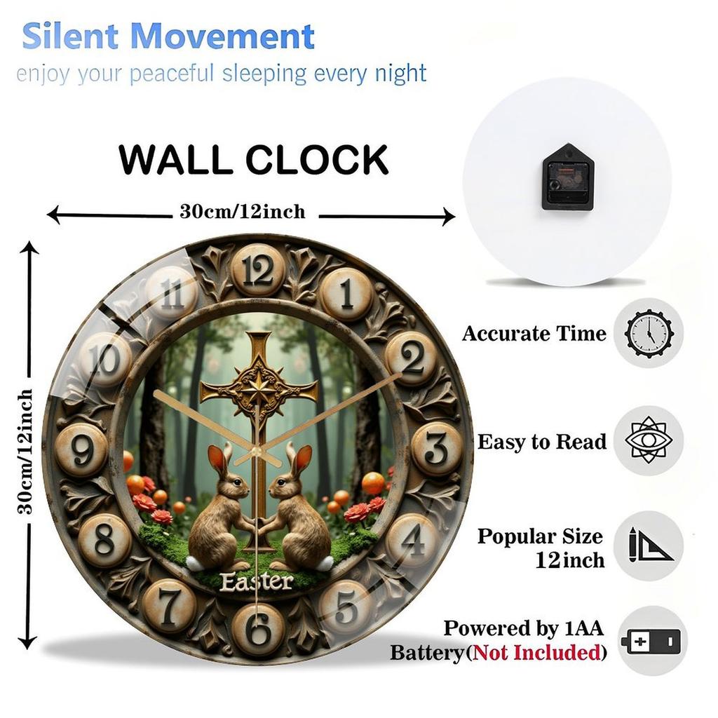 30cm Round Glass Wall Clock That Helps Structure Your Day with Its Clear Readout