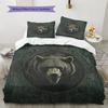 Roaring Bear Pattern Bedding Quilt Set  Home Decoration  Gift (1 * duvet cover + 2 * pillowcase  without core)