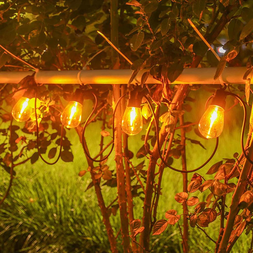 Solar String Lights For Outside Waterproof Holiday Tree Decoration String Lights 8 Modes Vintage-Style Outside Lighting Home