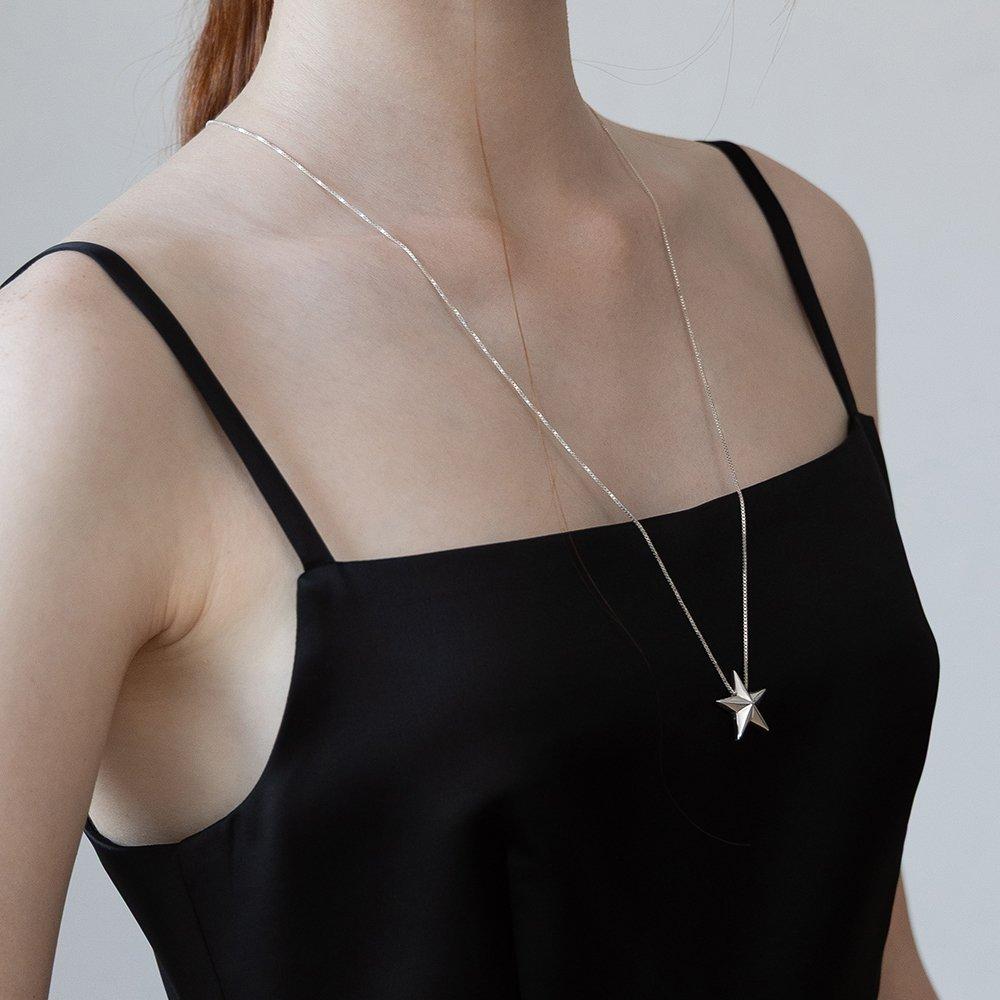 (92.5 Silver) Big Stella Necklace Nz2141