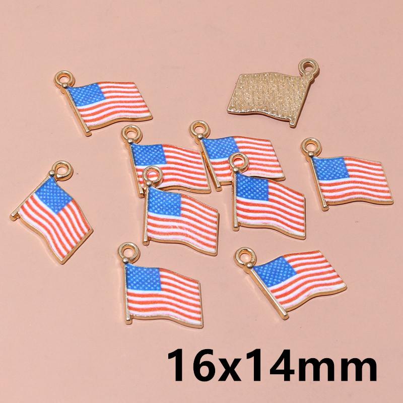 20pcs Enamel Football National Flags of Various Countries Charms Pendant DIY Jewelry Making Accessories for Necklace Earrings