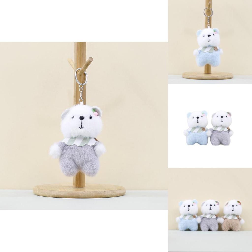 Cute Cartoon Plush Bear Keychain Charismatic Stuffed Animal For Bags And Keys