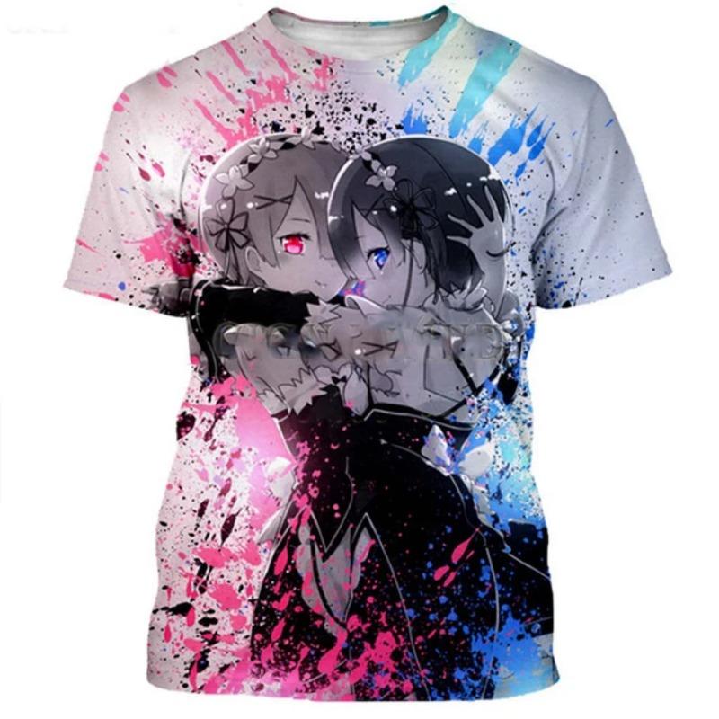 New T Shirt Men/women Anime Girl 3D Printed T-shirts Casual Harajuku Style Tshirt Streetwear Tops Oversized Clothing