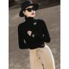 Damen Elegantes Schmetterling Strass Hoher Hals Stricktop