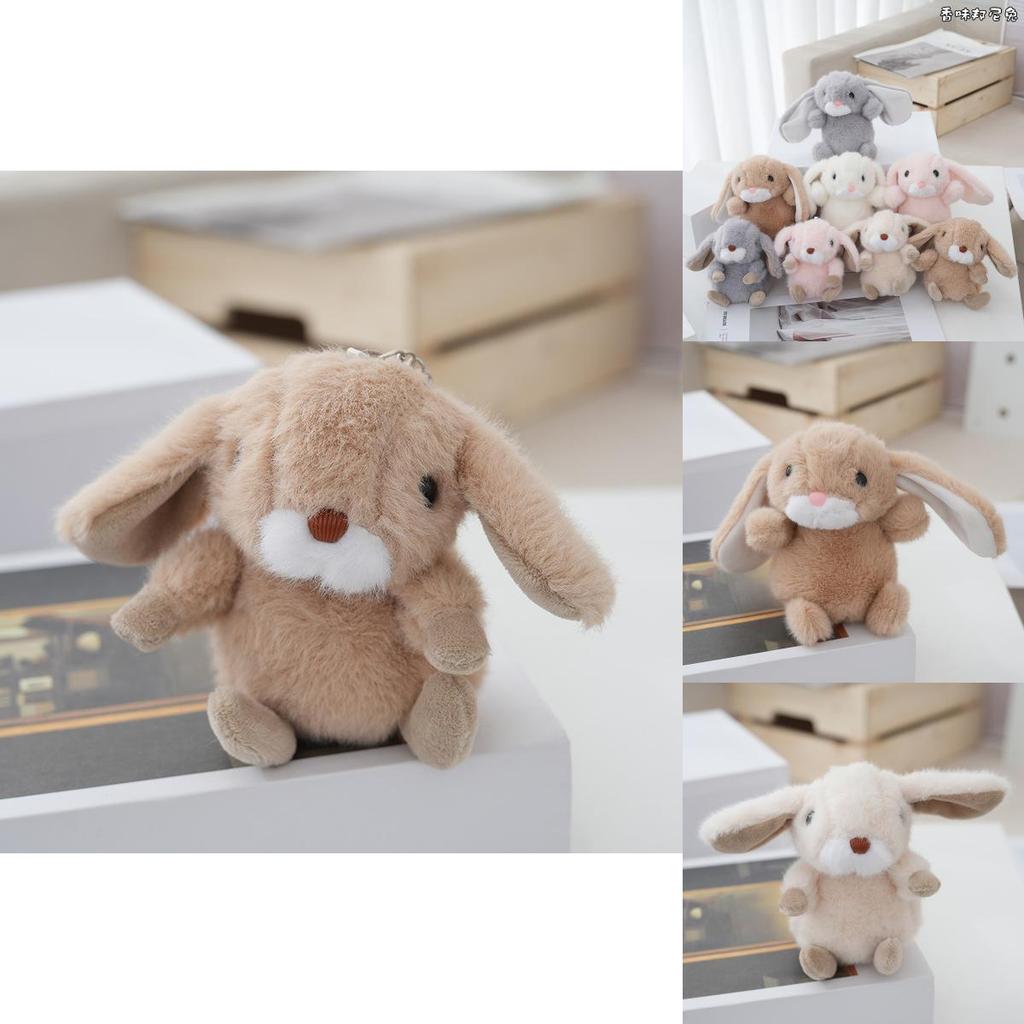 Adorable Llavero de Peluche de Conejo Realista con Relleno de Algodón PP Suave Llavero Lindo Juguete Perfecto Para Parejas y Bolsas de Coche