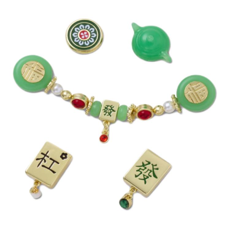 Crocs Zhibixing Mahjong Mixed 5-Piece Set Zinc Alloy Shoe Accessories Unisex Accessories Multicolor 10017309