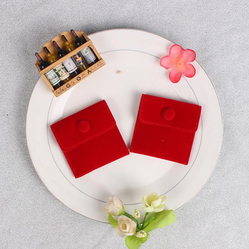 10pcs/Lot Jewellery Pouch Packaging Bag Soft Velvet Gift Bracelet Necklace Earrings Rings Storage Button Velvet Bag KTY
