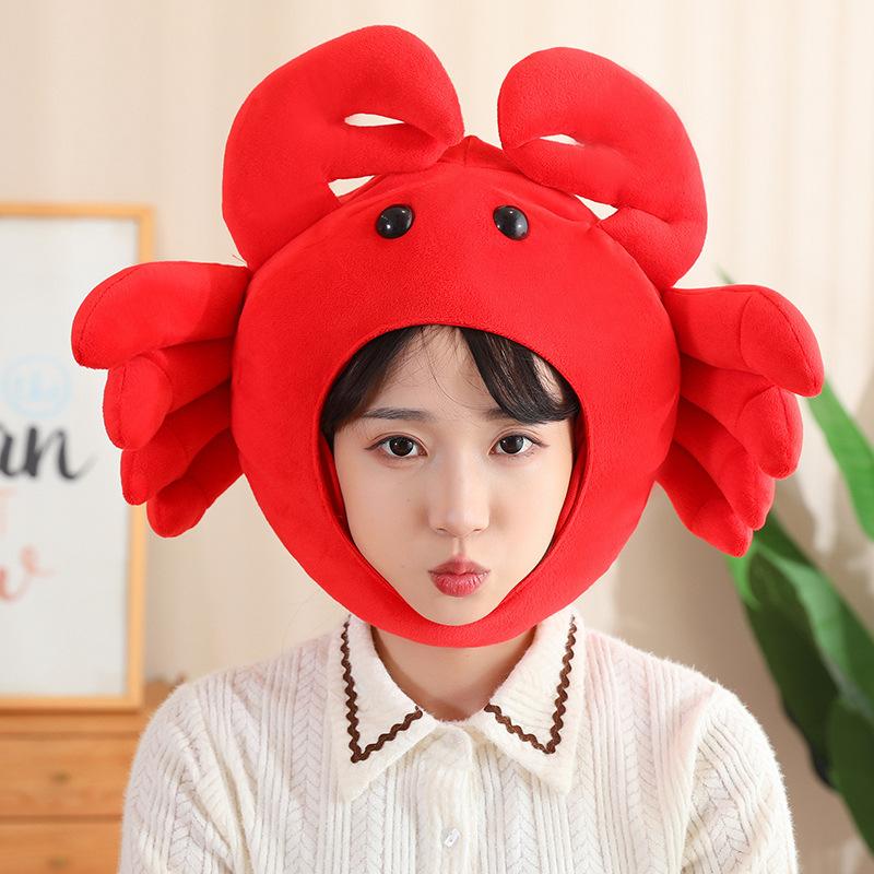 Simulation crab doll plush toy crayfish doll throw pillow grab machine rag doll photo funny prop gift